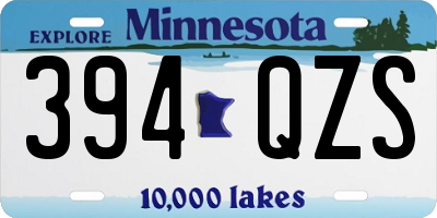 MN license plate 394QZS
