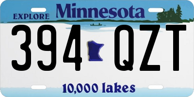 MN license plate 394QZT