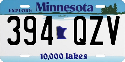 MN license plate 394QZV