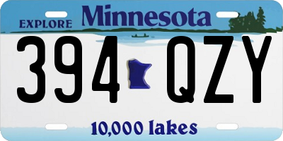 MN license plate 394QZY