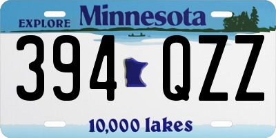 MN license plate 394QZZ