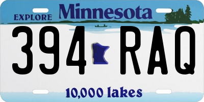 MN license plate 394RAQ