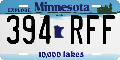MN license plate 394RFF