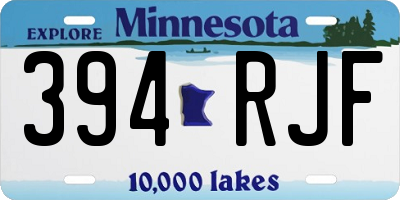 MN license plate 394RJF