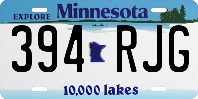 MN license plate 394RJG