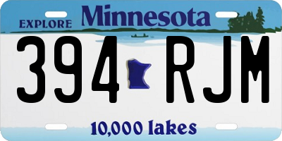 MN license plate 394RJM