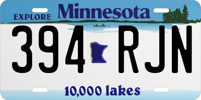 MN license plate 394RJN