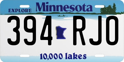 MN license plate 394RJO