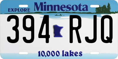 MN license plate 394RJQ