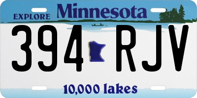 MN license plate 394RJV