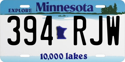 MN license plate 394RJW