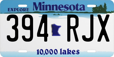 MN license plate 394RJX