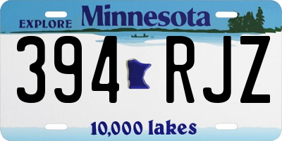 MN license plate 394RJZ