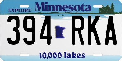 MN license plate 394RKA