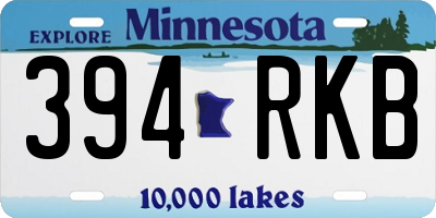 MN license plate 394RKB