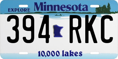 MN license plate 394RKC