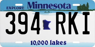 MN license plate 394RKI