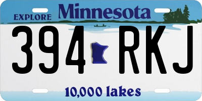 MN license plate 394RKJ