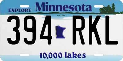 MN license plate 394RKL