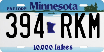 MN license plate 394RKM