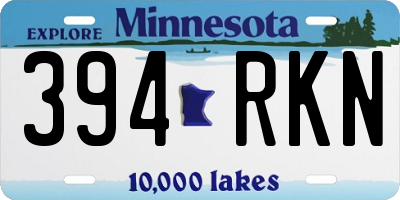 MN license plate 394RKN