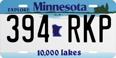 MN license plate 394RKP