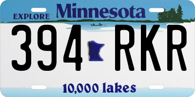 MN license plate 394RKR