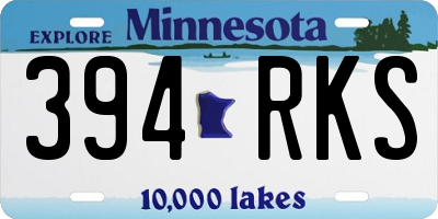 MN license plate 394RKS