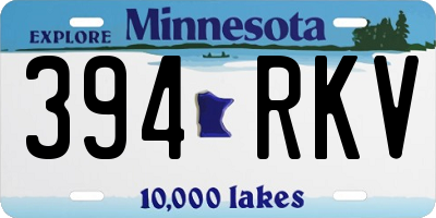 MN license plate 394RKV
