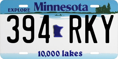 MN license plate 394RKY