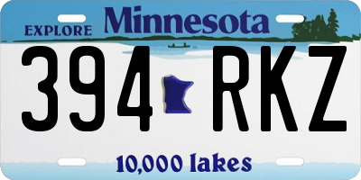 MN license plate 394RKZ
