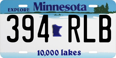 MN license plate 394RLB