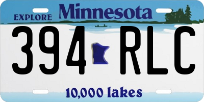 MN license plate 394RLC
