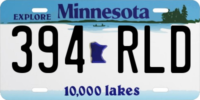 MN license plate 394RLD