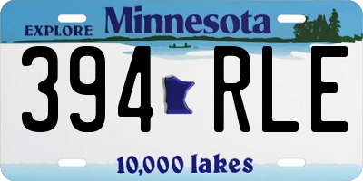 MN license plate 394RLE