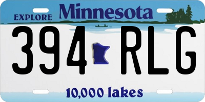 MN license plate 394RLG