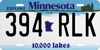 MN license plate 394RLK