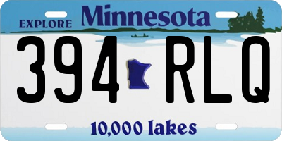 MN license plate 394RLQ