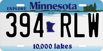 MN license plate 394RLW