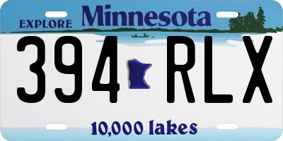 MN license plate 394RLX