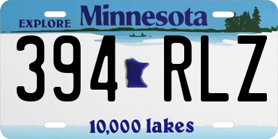MN license plate 394RLZ