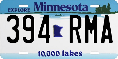 MN license plate 394RMA