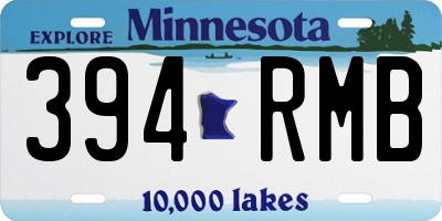 MN license plate 394RMB