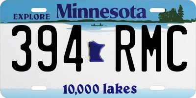 MN license plate 394RMC