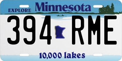 MN license plate 394RME