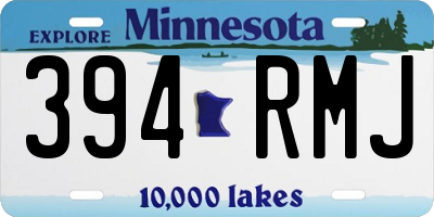 MN license plate 394RMJ
