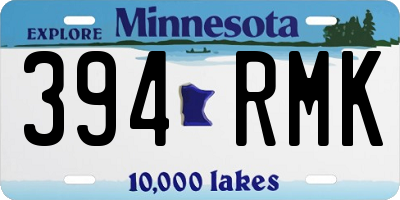 MN license plate 394RMK