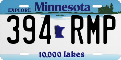 MN license plate 394RMP