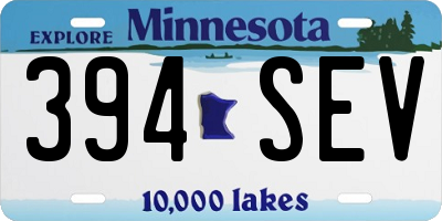 MN license plate 394SEV