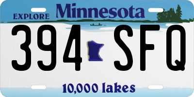 MN license plate 394SFQ